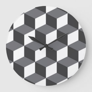 Grande Horloge Ronde Cubes d'architecture urbaine, simple, moderne moti