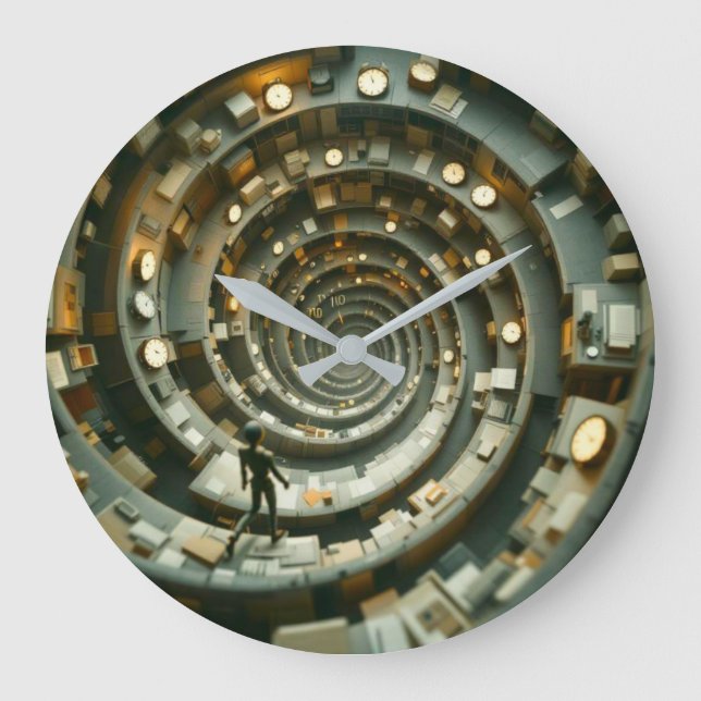 Grande Horloge Ronde Cubicle Descent of Deadlines Wall Clock (Recto)