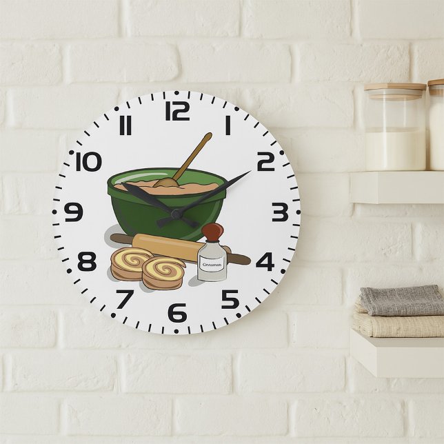 Grande Horloge Ronde Cuisine confortable Ingrédients Cuisine confortabl (Créateur téléchargé)