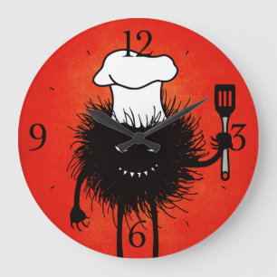 Grande Horloge Ronde Cuisine Créature maléfique Halloween