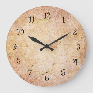 Grande Horloge Ronde Cuisine en pierre Montée