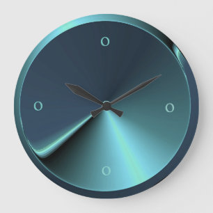 Grande Horloge Ronde Cuisine Turquoise bleu/vert de l'atmosphère