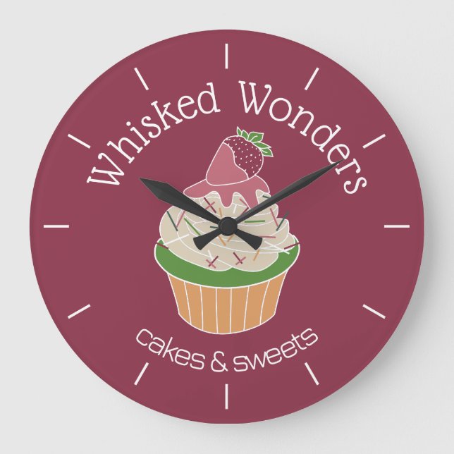 Grande Horloge Ronde Cupcake Bakery Pastry Chef (Recto)