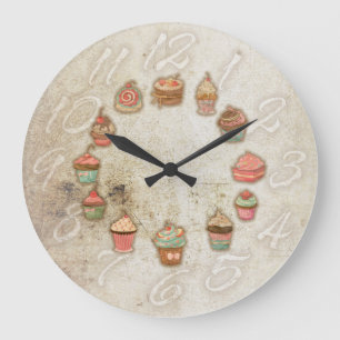 Grande Horloge Ronde CupCakes