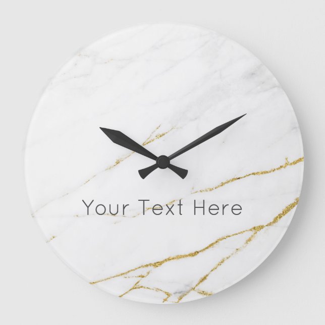 Grande Horloge Ronde Custom Gold Marble (Recto)