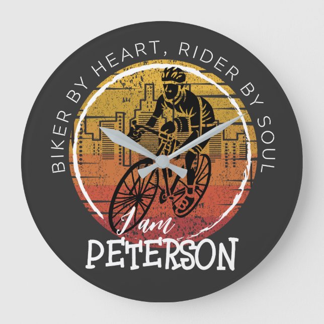 Grande Horloge Ronde Customisez votre conception CYCLING (Recto)