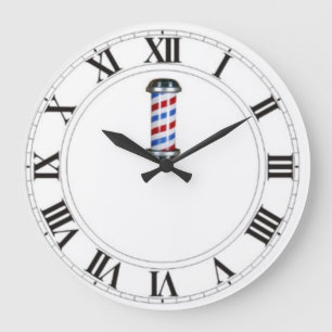 Grande Horloge Ronde Customizable Barber Shop