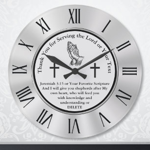 Grande Horloge Ronde Customizable Christian Clock with Bible