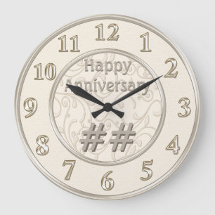 Grande Horloge Ronde Customizable Wedding Anniversary Venin by Year