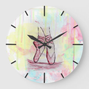 Grande Horloge Ronde Cute Ballet shoes sketch Watercolor hand drawn