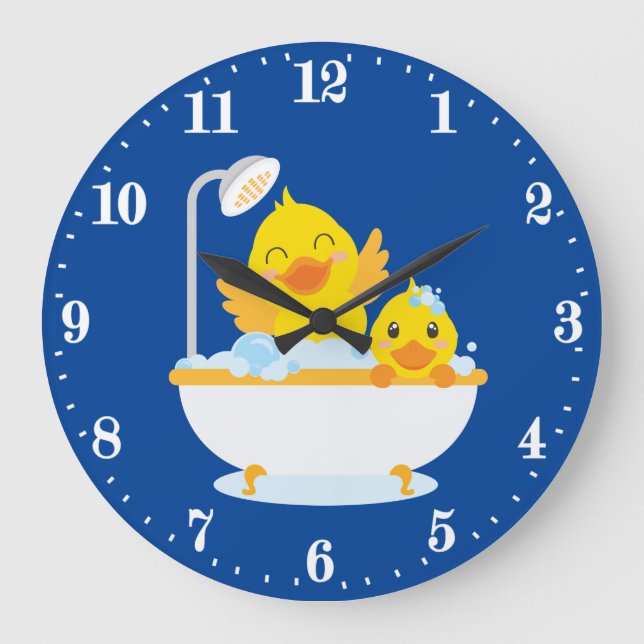Grande Horloge Ronde cute bathroducks decor (Recto)