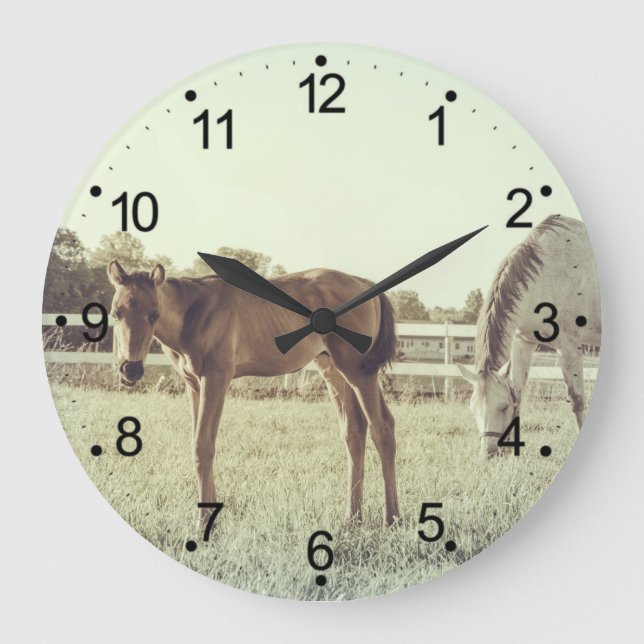 Grande Horloge Ronde Cute Foal and Mama Horse (Recto)