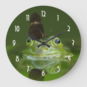 Grande Horloge Ronde Cute frog