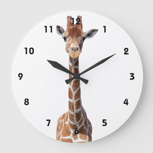 Grande Horloge Ronde Cute giraffe face (Recto)