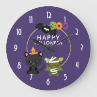 Cute Halloween Cat, Bat & Mummy Boo