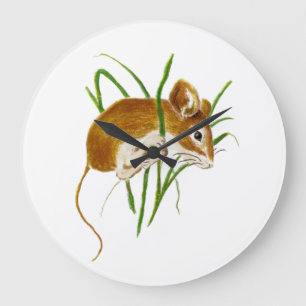 Grande Horloge Ronde Cute Little Mouse