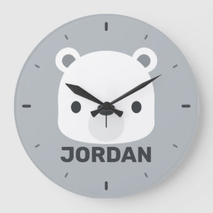 Grande Horloge Ronde Cute Little Polar Bear