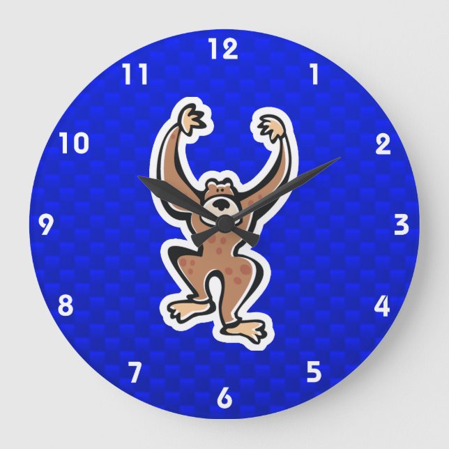 Grande Horloge Ronde Cute Monkey (Recto)