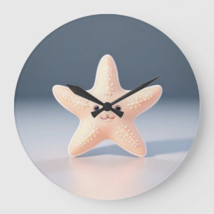 Grande Horloge Ronde Cute Starfish