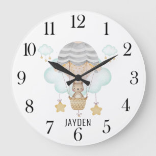 Grande Horloge Ronde Cute Watercolor