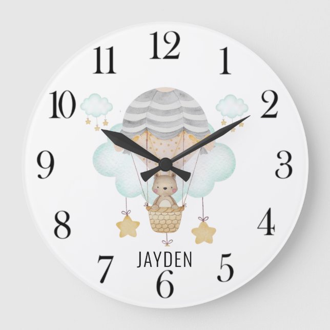 Grande Horloge Ronde Cute Watercolor (Recto)