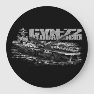 Grande Horloge Ronde CVN-72 Abraham Lincoln Round (large) Wall Clock
