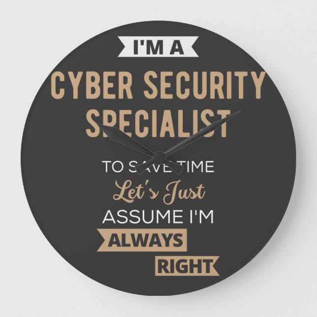 Grande Horloge Ronde Cyber Security Specialist (Recto)
