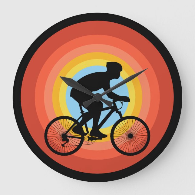 GRANDE HORLOGE RONDE CYCLISME SUNSET VINTAGE (Recto)