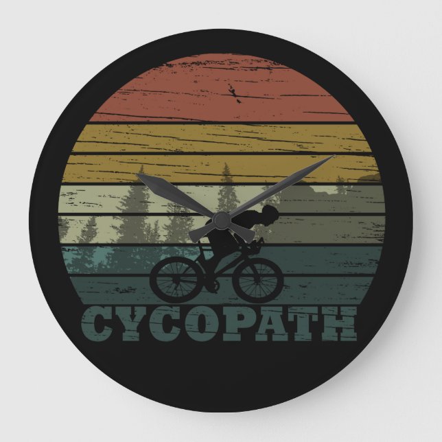 Grande Horloge Ronde Cycopath - Vélo de Montagne - Cyclisme Drôle (Recto)