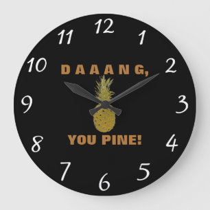 Grande Horloge Ronde Daaang You Pine Wall Clock