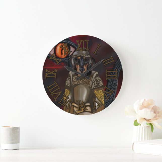 Grande Horloge Ronde Dachshund (Maison)