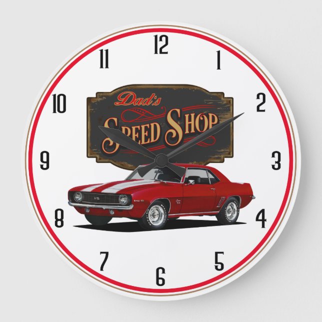 Grande Horloge Ronde Dad's Camaro Speed Shop (Recto)