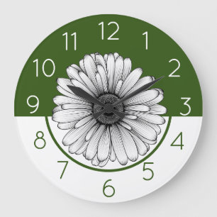 Grande Horloge Ronde Daisy