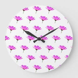 Grande Horloge Ronde Daisy rose