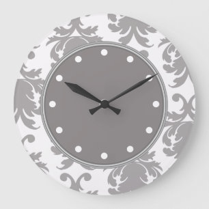 Grande Horloge Ronde Damask Wall Clocks