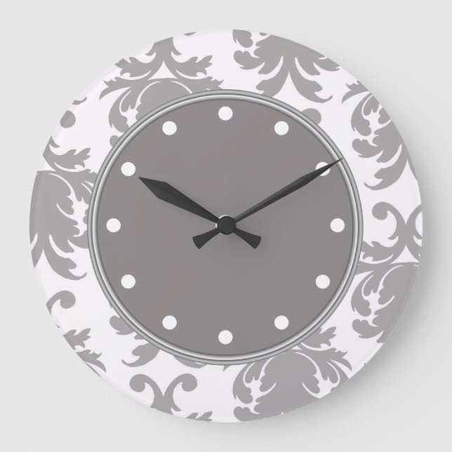 Grande Horloge Ronde Damask Wall Clocks (Recto)