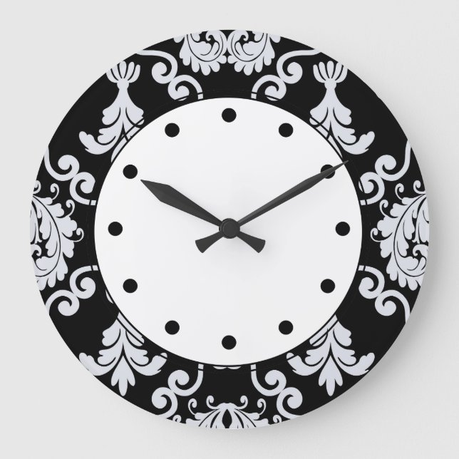 Grande Horloge Ronde Damask Wall Clocks (Recto)