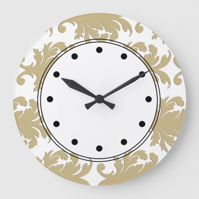 Grande Horloge Ronde Damask Wall Clocks (Recto)