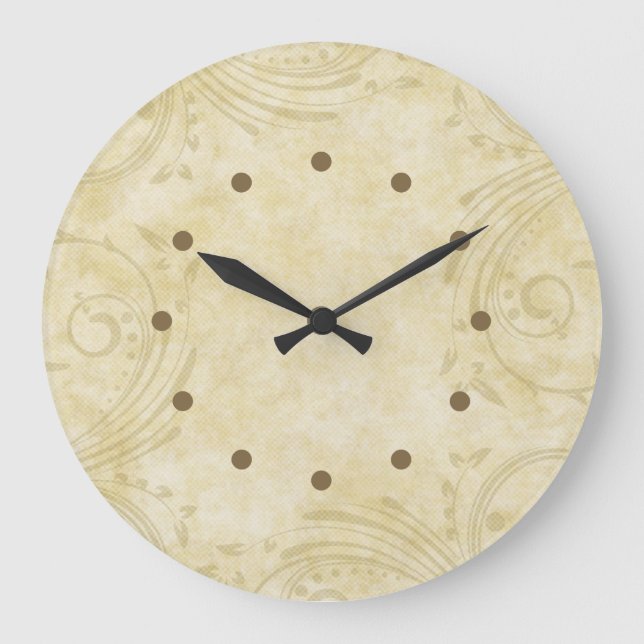 Grande Horloge Ronde Damask Wall Clocks (Recto)