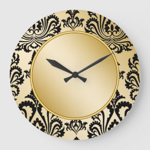 Grande Horloge Ronde Damask Wall Clocks