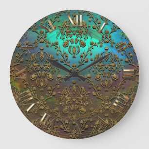 Grande Horloge Ronde Damassé de Jollain