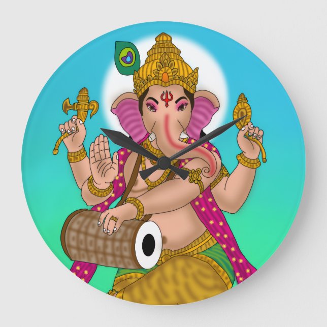 Grande Horloge Ronde Dancing Ganesha Clock (Recto)