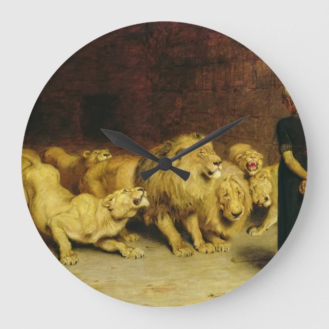 Grande Horloge Ronde Daniel in the Lions' Den, 1872 par Briton Riviere (Recto)