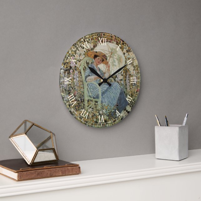 Grande Horloge Ronde Dans le jardin, Giverny par Frederick Frieseke (Bureau)