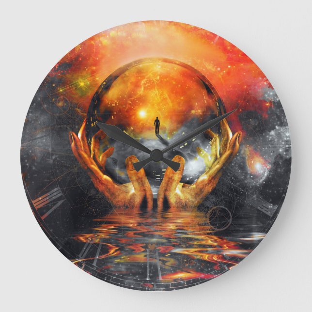 Grande Horloge Ronde Dans les mains du créateur (Recto)