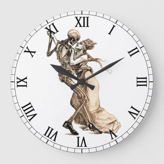 Grande Horloge Ronde Danse avec l'horloge murale de la mort (Recto)