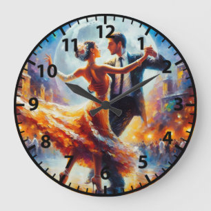 Grande Horloge Ronde Danse de salon Danse swing Couples