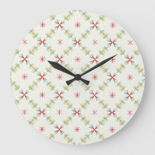 Grande Horloge Ronde Danse du jardin Pastel