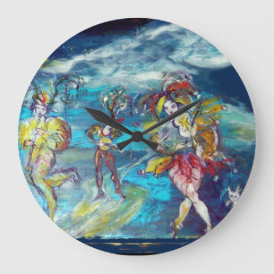 GRANDE HORLOGE RONDE DANSE MASQUÉRADE ET MUSIQUE LA NUIT