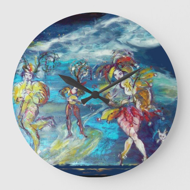 GRANDE HORLOGE RONDE DANSE MASQUÉRADE ET MUSIQUE LA NUIT (Recto)